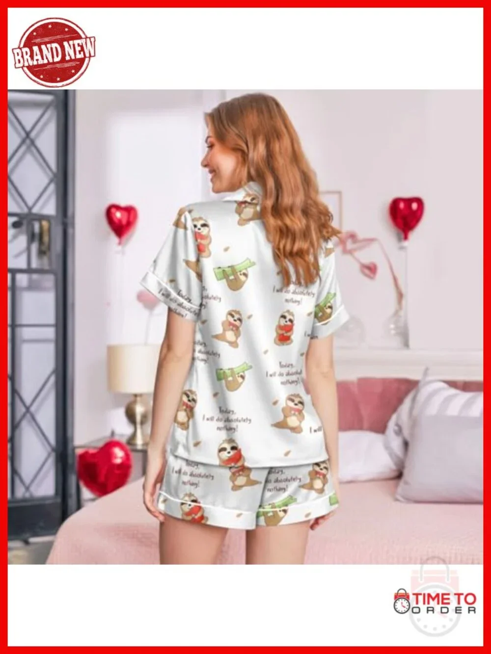 Silky Satin Pajama Set, Button Down Short Sleeve Sleep Shorts 2-Piece for Women